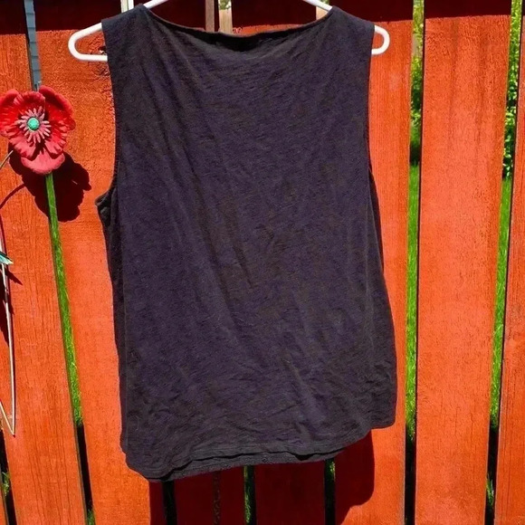 RAFAELLA deep  black summer tunic with lace panel on the front, cotton/modal - Picture 3 of 8